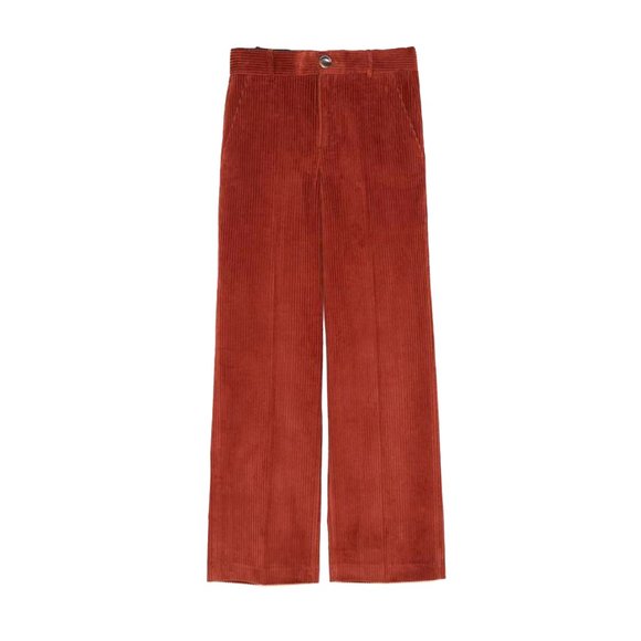 NWT Zara Corduroy Burnt Orange Pants Medium - Picture 5 of 8